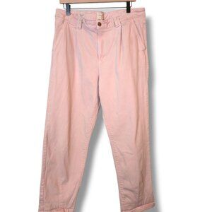 Sezane trousers womens pink 44 relaxed tapered